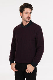 Textured Possum Merino Crew Neck Jumper